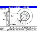 ATE 24.0123-0123.1 Bremsscheiben 2 Stück vorne HYUNDAI