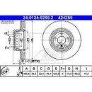 ATE 24.0124-0250.2 Bremsscheiben 2 Stück hinten BMW