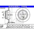 Original ATE 24.0310-0278.1 Power Disc Bremsscheiben 2 Stück hinten für MERCEDES
