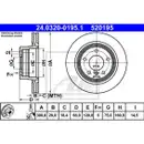 ATE 24.0320-0195.1 Power Disc Bremsscheiben 2 Stück hinten für BMW