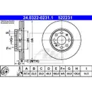 ATE 24.0322-0231.1 Power Disc Bremsscheiben 2 Stück vorne OPEL