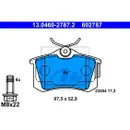 ATE Bremsenset Bremsscheiben Ø253 voll Bremsbeläge hinten VW Audi Skoda Seat