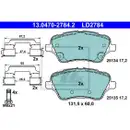 ATE Brmsenset Scheiben Ø278 belüftet Beläge Ceramic vorn Ford Fiesta VI B-Max