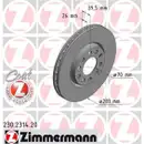 ZIMMERMANN 230.2314.20 Bremsscheiben 2 Stück FIAT