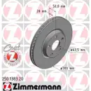 ZIMMERMANN 250.1383.20 Bremsscheiben 2 Stück FORD