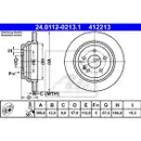 ATE 24.0112-0213.1 Bremsscheiben 2 Stück hinten MERCEDES-BENZ