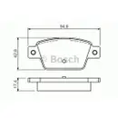 BOSCH 0 986 494 536 Bremsbelagsatz, Scheibenbremse
