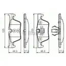 BOSCH 0 986 494 554 Bremsbelagsatz, Scheibenbremse