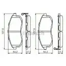 BOSCH 0 986 494 572 Bremsbelagsatz, Scheibenbremse