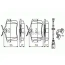 BOSCH 0 986 494 598 Bremsbelagsatz, Scheibenbremse
