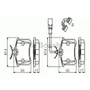 BOSCH 0 986 494 599 Bremsbelagsatz, Scheibenbremse