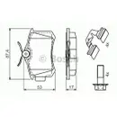 BOSCH 0 986 494 596 Bremsbelagsatz, Scheibenbremse