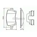 BOSCH 0 986 494 649 Bremsbelagsatz, Scheibenbremse