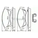 BOSCH 0 986 494 644 Bremsbelagsatz, Scheibenbremse