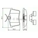 BOSCH 0 986 494 646 Bremsbelagsatz, Scheibenbremse