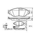 BOSCH 0 986 494 704 Bremsbelag