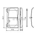 BOSCH 0 986 494 694 Bremsbelag