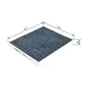 BOSCH 0 986 628 525 Aktivkohleinnenraumfilter