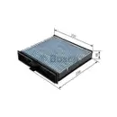 BOSCH 0 986 628 527 Aktivkohleinnenraumfilter