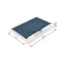 BOSCH 0 986 628 501 Aktivkohleinnenraumfilter