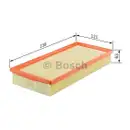 BOSCH F 026 400 376 Luftfilter S0376