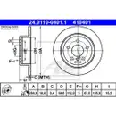 ATE 24.0110-0401.1 Bremsscheiben 2 Stück hinten für BMW