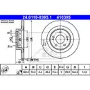 Original ATE 24.0110-0395.1 Bremsscheiben 2 Stück hinten für MITSUBISHI