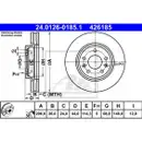 ATE 24.0126-0185.1 Bremsscheiben 2 Stück vorne NISSAN