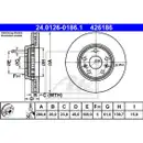 ATE 24.0126-0186.1 Bremsscheiben 2 Stück vorne RENAULT