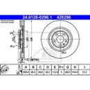 ATE 24.0128-0296.1 Bremsscheiben 2 Stück hinten für AUDI