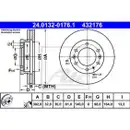Original ATE 24.0132-0176.1 Bremsscheiben 2 Stück vorne für FORD