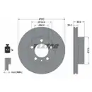 Original TEXTAR 92228603 Bremsscheiben 2 Stück vorne für OPEL