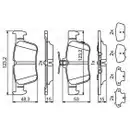 Bremsbelagsatz Scheibenbremse Bosch 0 986 494 839 für Ford Hinterachse