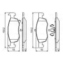 Bremsbelagsatz Scheibenbremse Bosch 0 986 494 824 für Opel für Saab für Vauxhall