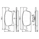 Bremsbelagsatz Scheibenbremse Bosch 0 986 494 823 für Opel für Saab für Vauxhall