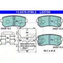 ATE 13.0470-5780.2 Ceramic Belagsatz