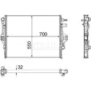 Kühler Motorkühlung Mahle CR 1183 000P Behr *** Premium Line *** für Audi für VW