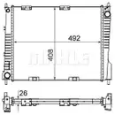 Kühler Motorkühlung Mahle CR 841 000S Behr für Renault