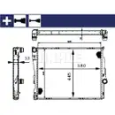 Kühler Motorkühlung Mahle CR 455 000S Behr für Bmw für Bmw (brilliance)