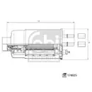 Kraftstofffilter Febi Bilstein 174825 für Citroën für Fiat für Peugeot