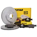 Textar Bremsenset Scheiben 288 mm Bremsbeläge Warnkontakte vorn E-Klasse W210