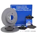 ATE Bremsenset Bremsscheiben 240,5 mm voll Bremsbeläge vorn Panda II