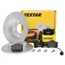 Textar Bremsenset Scheiben 230 mm voll Bremsbeläge Warnkontakt hinten Polo 9N