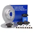 ATE Bremsenset Scheiben 272 mm voll Ceramic Bremsbeläge hinten Touran 1T A3 8P