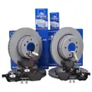 Original ATE Set Scheiben Ø310 vorn Ø320 hinten belüftet Bremsbeläge WK BMW 5er