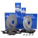 ATE Set Scheiben Ø258 vorn Ø253 hinten belüftet Beläge Ford Focus bis 09/2004