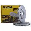 Original TEXTAR 92082205 Bremsscheiben 2 Stück für SKODA