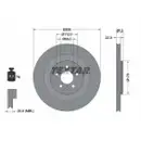 Original TEXTAR 92241803 Bremsscheiben 2 Stück hinten für AUDI