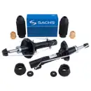 2x SACHS Stoßdämpfer Vorderachse Gasdruck + Domlager + Staubschutz VW Audi Seat