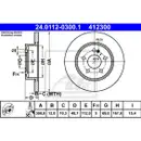 ATE 24.0112-0300.1 Bremsscheiben 2 Stück hinten für MERCEDES-BENZ